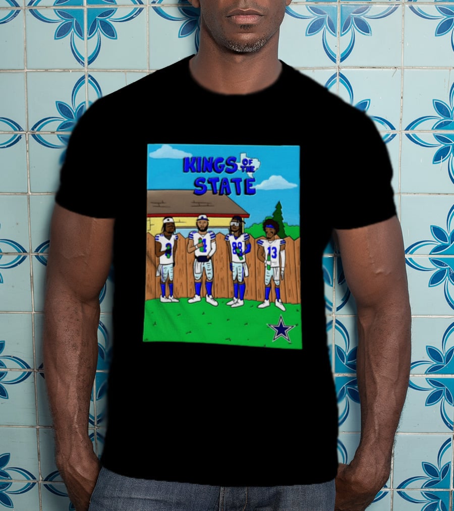 Kings Of The State Ceedee Lamb Dak Prescott Micah Parsons Dallas Cowboys Comic T-Shirt