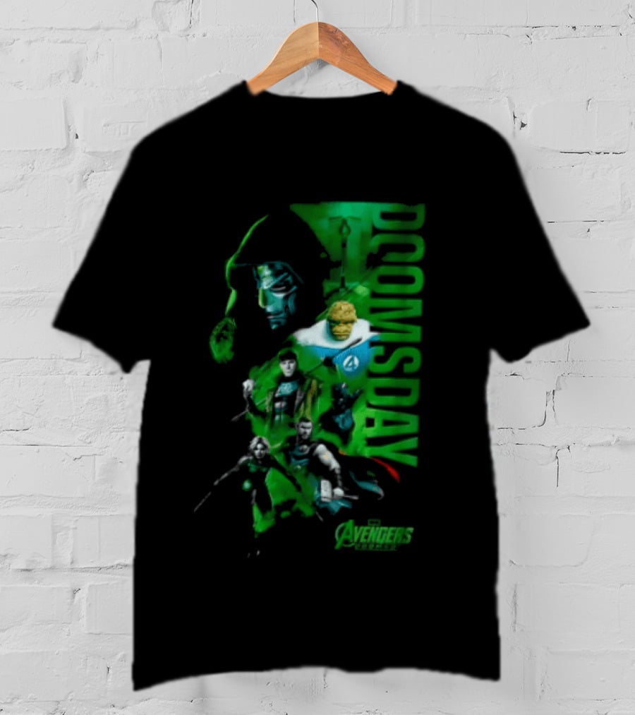 Marvel Studios Doomsday Avengers Assemble Green Toned T-Shirt
