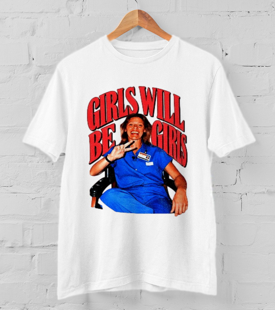 Aileen Wuornos Girls Will Be Girls Peace Sign Blue Outfit T-Shirt