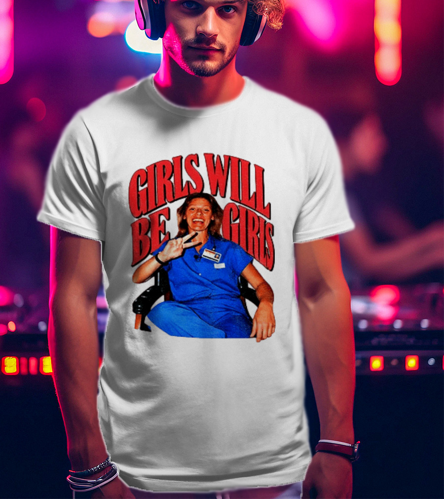 Aileen Wuornos Girls Will Be Girls Peace Sign Blue Outfit T-Shirt