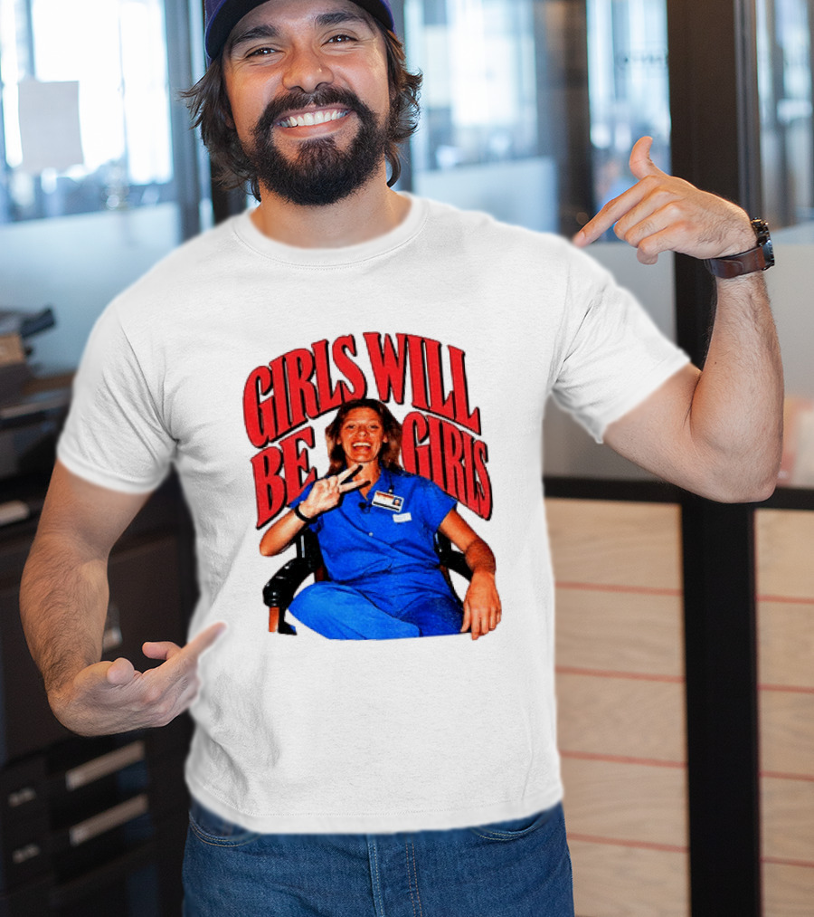 Aileen Wuornos Girls Will Be Girls Peace Sign Blue Outfit T-Shirt