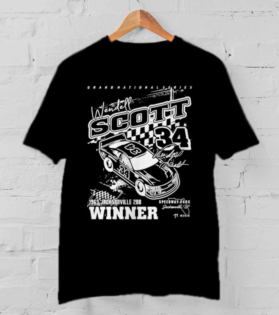Wendell Scott 34 Grand National Series Winner Speedway Park Jacksonville FL T-Shirt