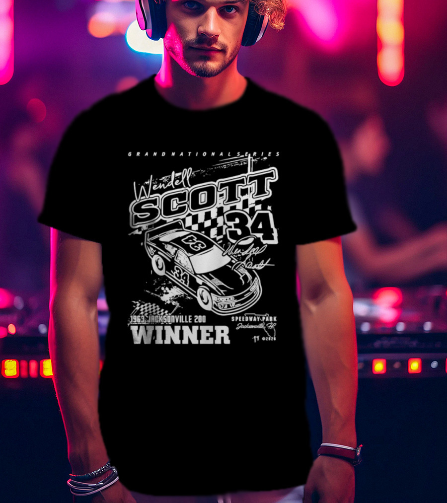 Wendell Scott 34 Grand National Series Winner Speedway Park Jacksonville FL T-Shirt