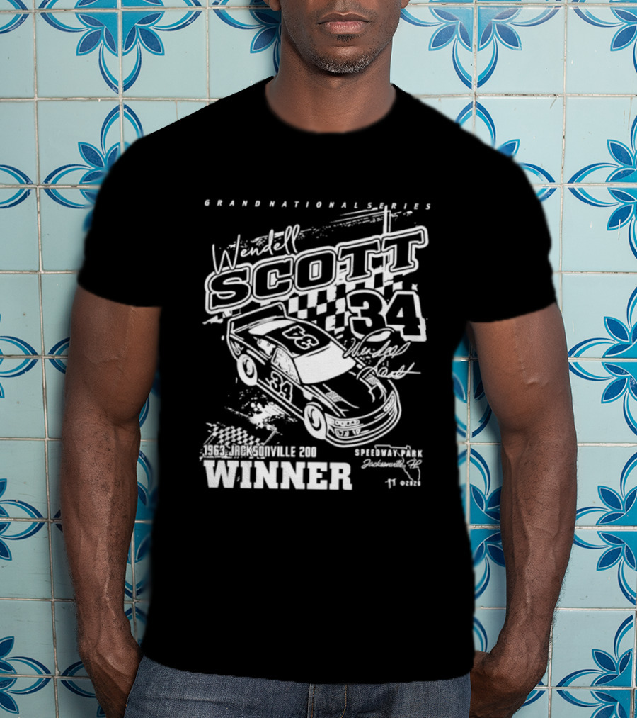 Wendell Scott 34 Grand National Series Winner Speedway Park Jacksonville FL T-Shirt