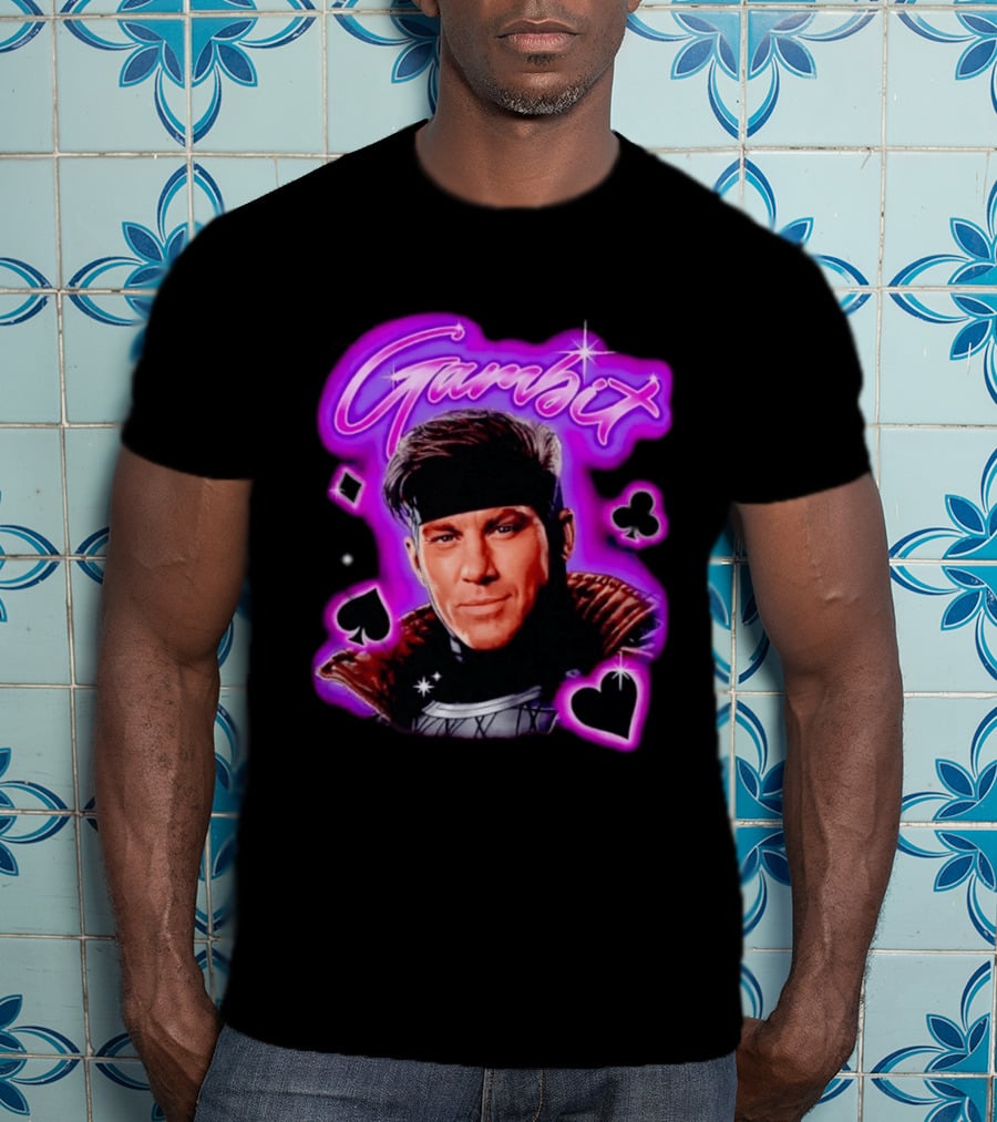 Gambit Channing Tatum Marvel Superhero X Men Cards T-Shirt