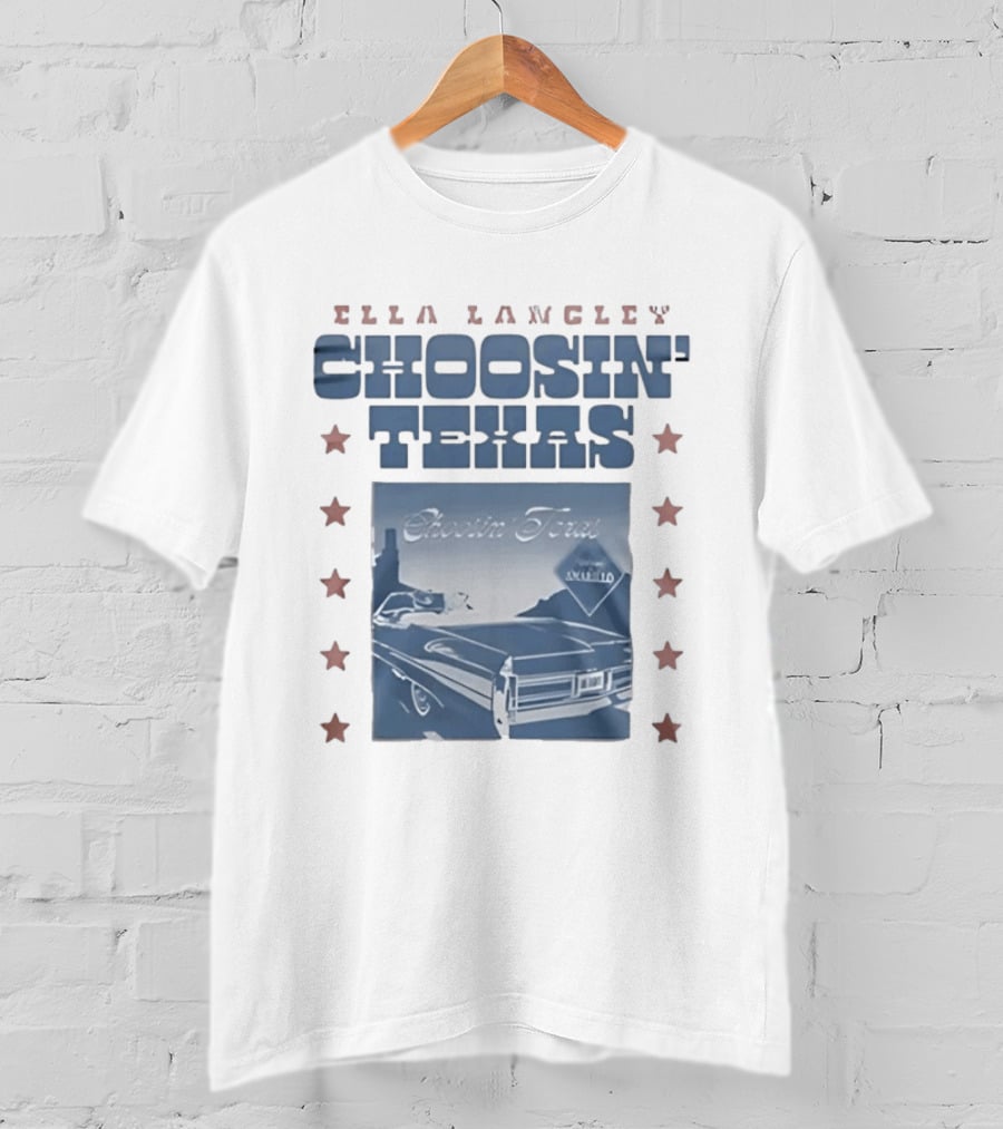 Ella Langley Choosin' Texas Amarillo Retro Car Billboard T-Shirt