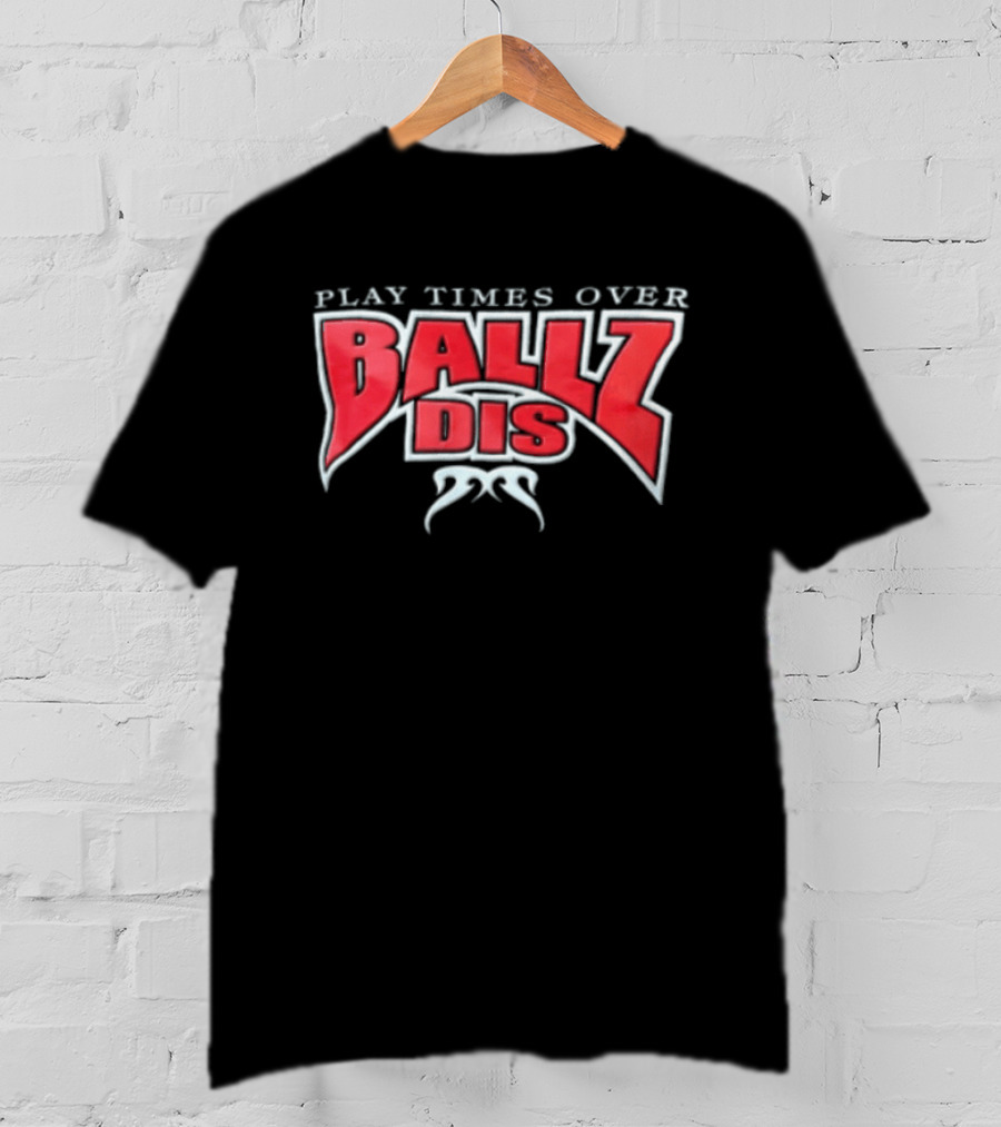 Play Times Over Ballz DIS Red Tribal T-Shirt