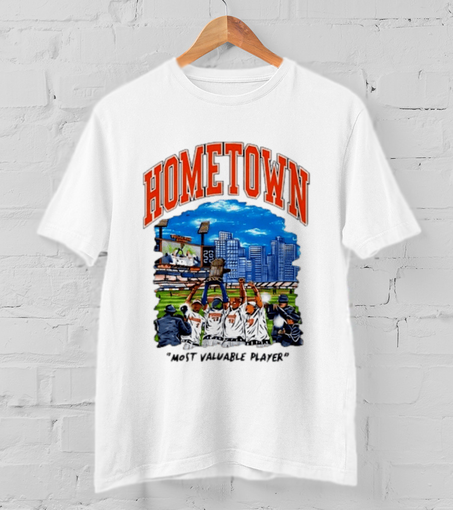 Hometown Most Valuable Player Baseball Celebration Stadium Skyline T-Shirt