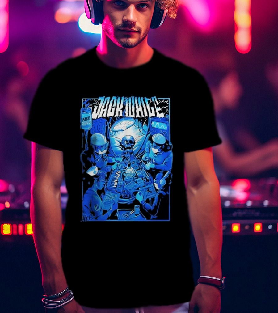 Jack White Fake Tides The Sound Rock Music Skeleton Surgeons T-Shirt