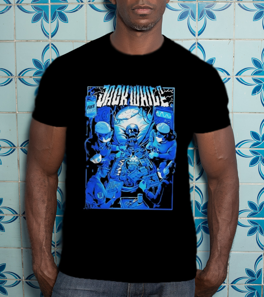 Jack White Fake Tides The Sound Rock Music Skeleton Surgeons T-Shirt
