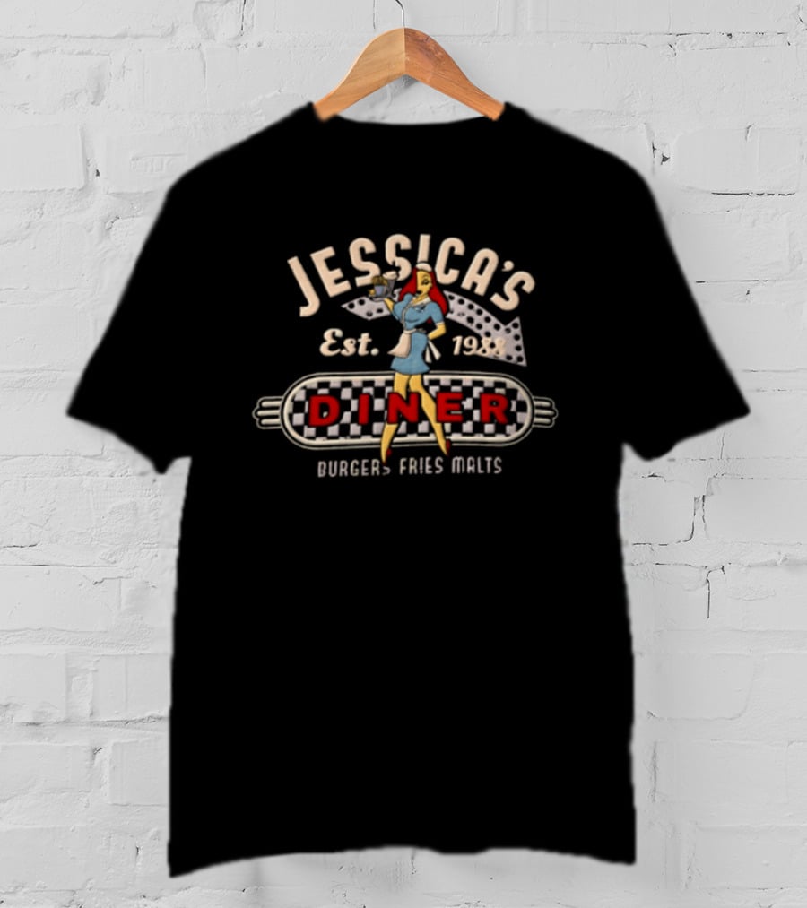 Jessica's Diner Est 1988 Retro Burgers Fries Malts 50s T-Shirt