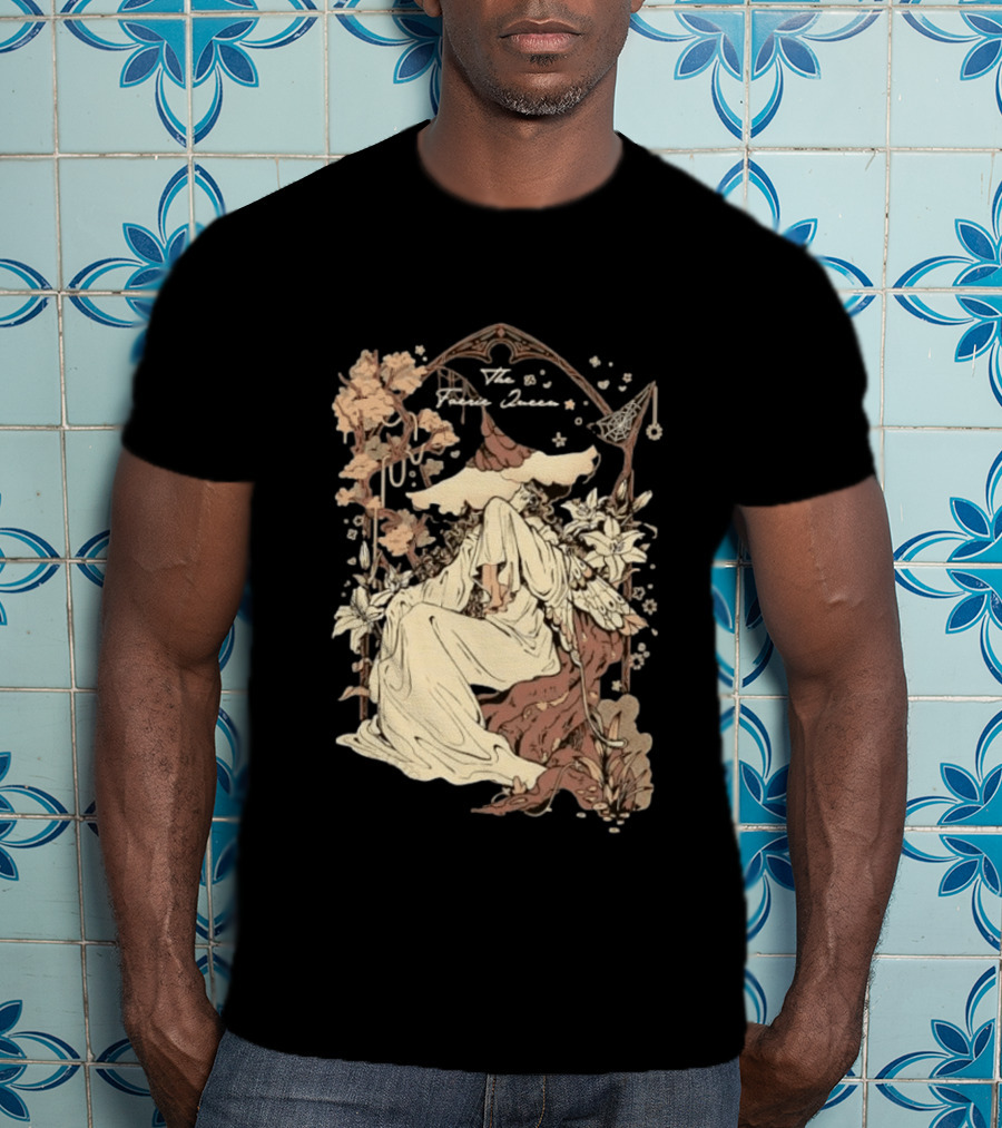 The Faerie Queen Woman With Wings Floral Arch Fantasy T-Shirt