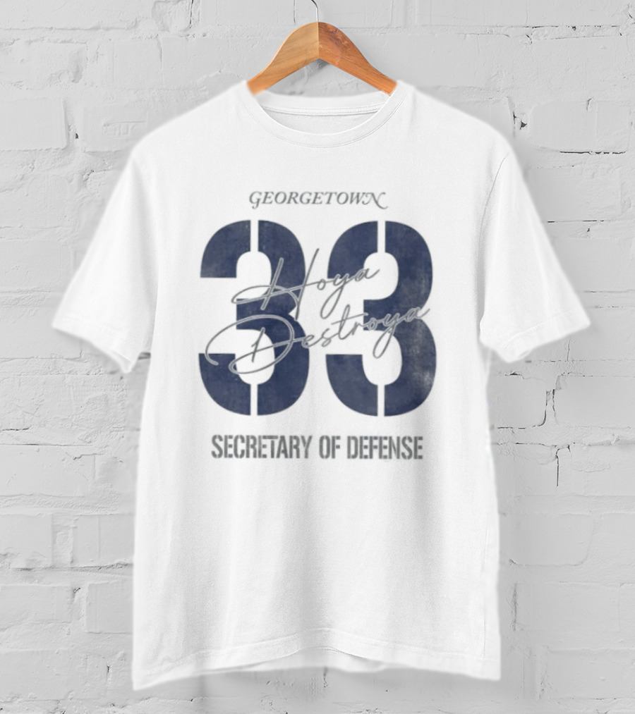 Georgetown 33 Secretary Of Defense Patrick Ewing T-Shirt
