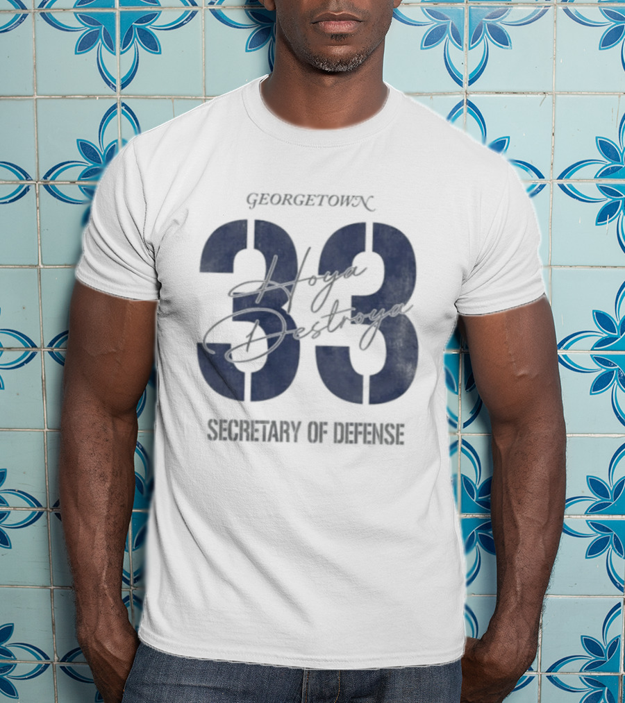 Georgetown 33 Secretary Of Defense Patrick Ewing T-Shirt