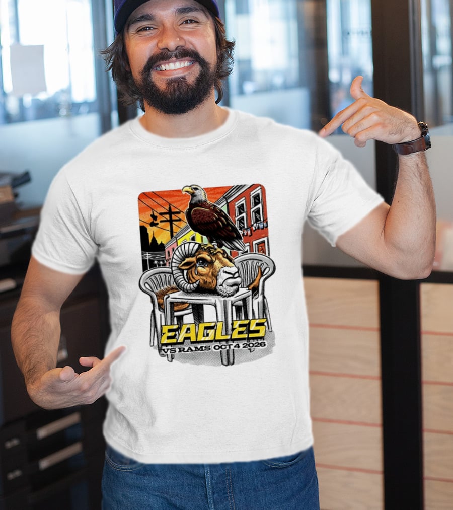 Eagles Vs Rams Oct 4 2026 Philadelphia Skyline T-Shirt