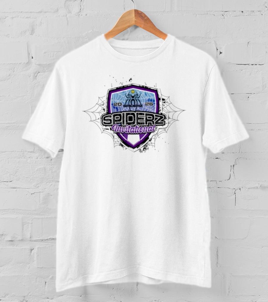 Spiderz Invitational Softball Shield With Web And Ball T-Shirt