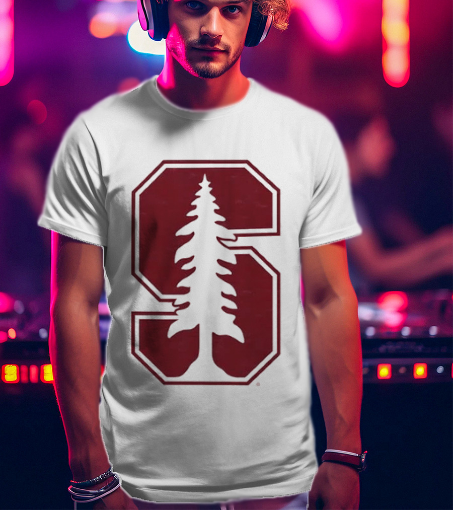 Stanford University Cardinal Block S Tree Logo NCAA T-Shirt