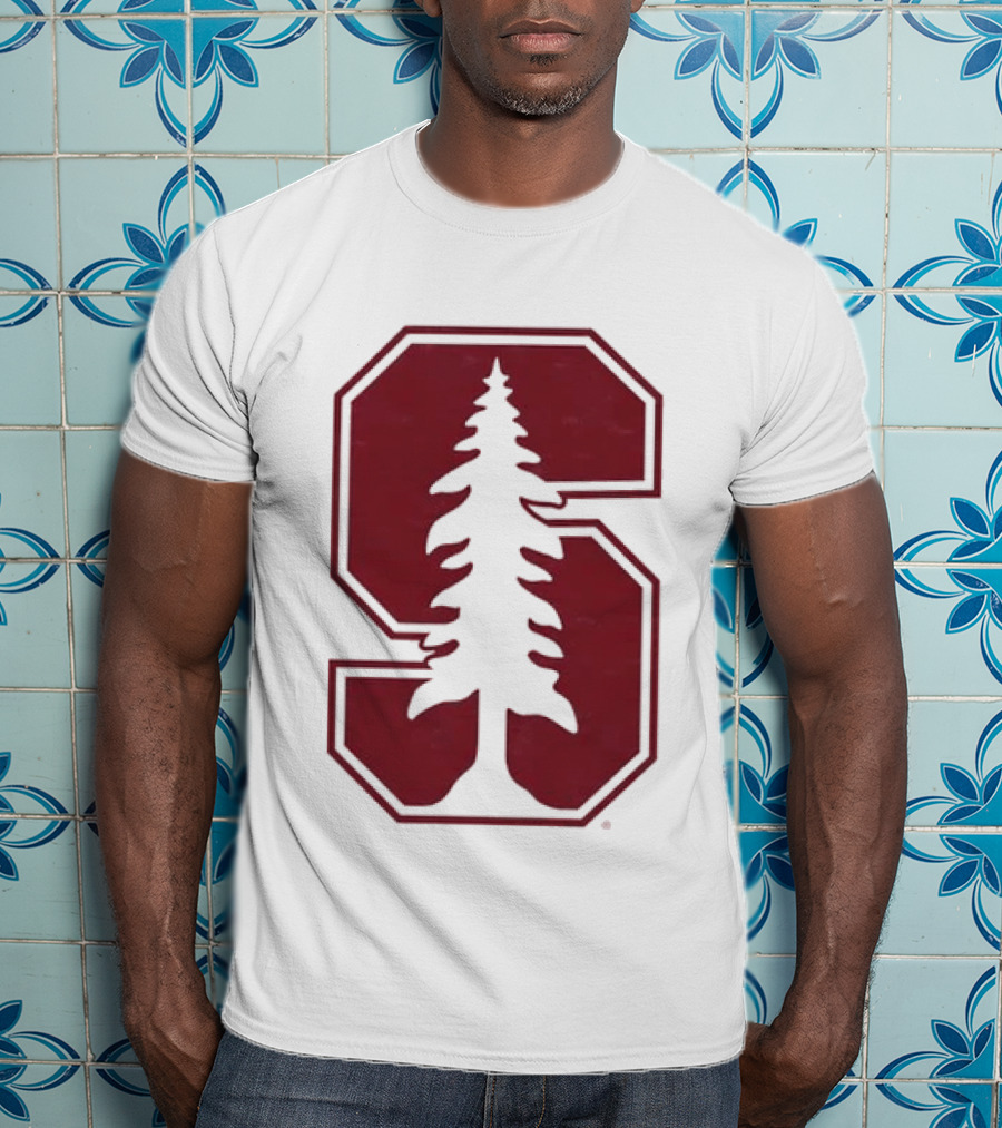 Stanford University Cardinal Block S Tree Logo NCAA T-Shirt