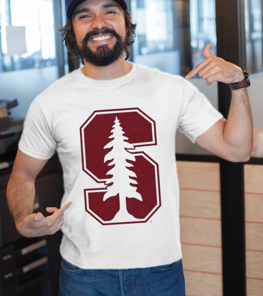 Stanford University Cardinal Block S Tree Logo NCAA T-Shirt