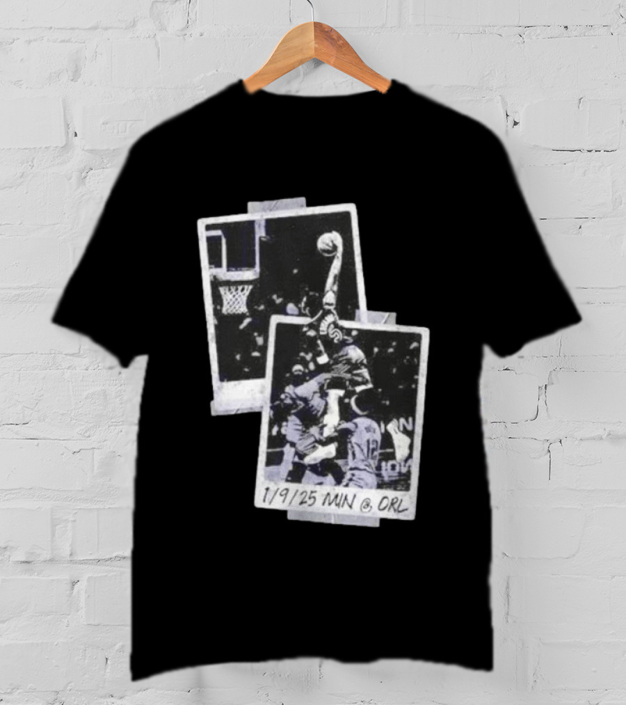 Anthony Edwards Minnesota Timberwolves Slam Dunk 1/9/25 MIN @ ORL T-Shirt