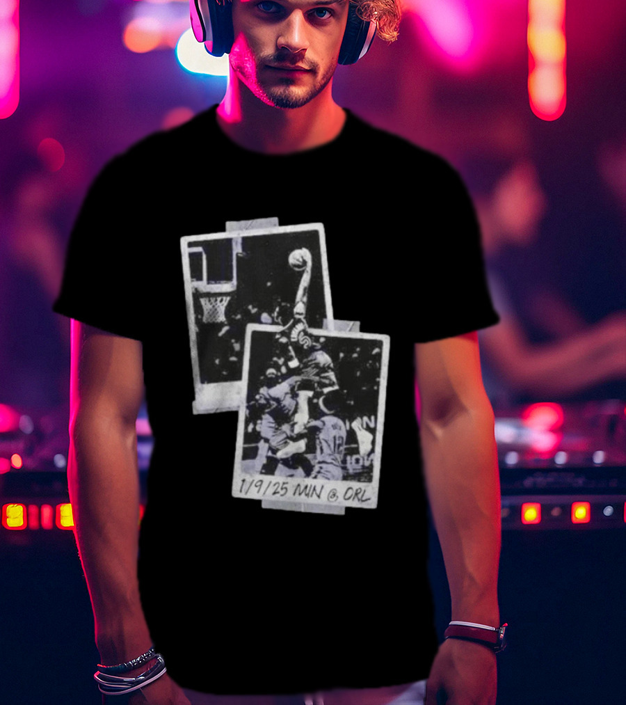 Anthony Edwards Minnesota Timberwolves Slam Dunk 1/9/25 MIN @ ORL T-Shirt