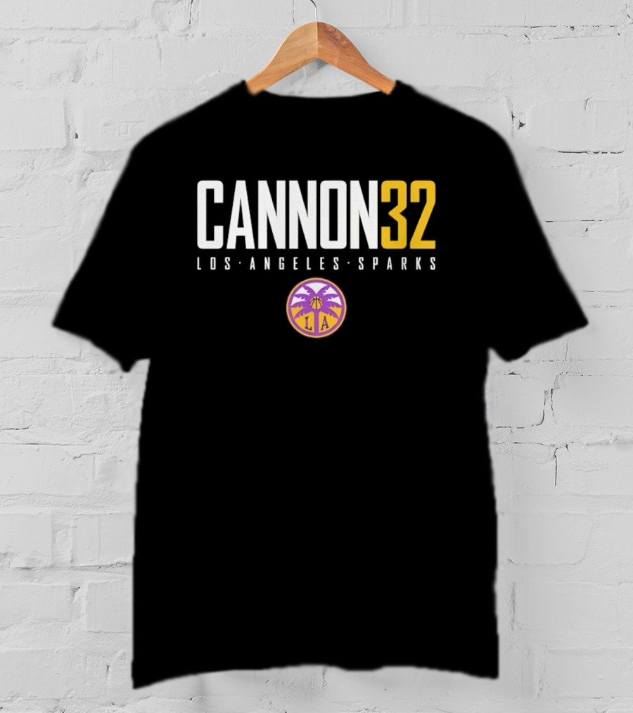 Cannon 32 Los Angeles Sparks WNBA Basketball T-Shirt