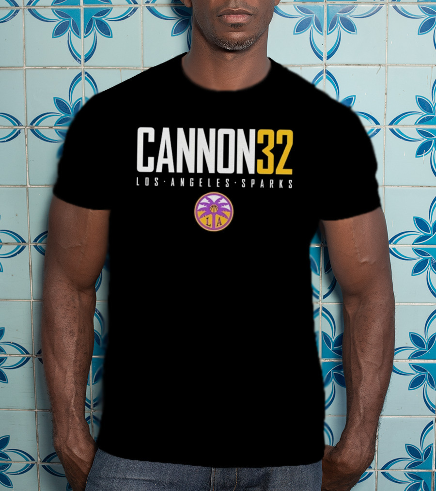 Cannon 32 Los Angeles Sparks WNBA Basketball T-Shirt