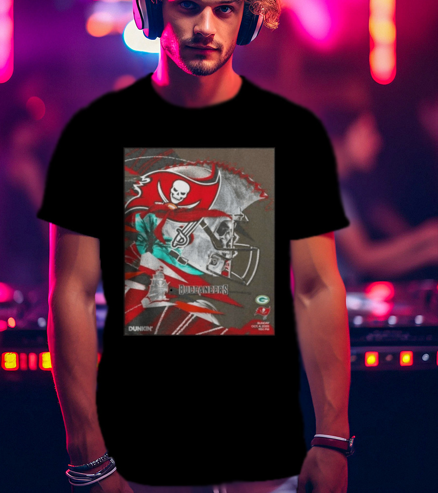Tampa Bay Buccaneers Vs Green Bay Packers Matchup October 4 2026 Dunkin Promotion T-Shirt