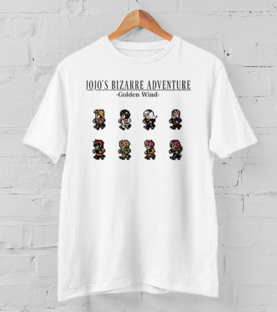 JoJo's Bizarre Adventure Golden Wind Pixel Characters Collection T-Shirt