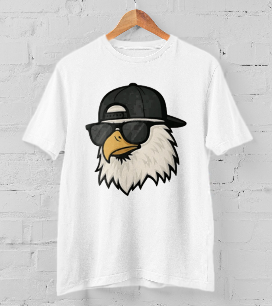 Bald Eagle Cool Sunglasses Hat T-Shirt