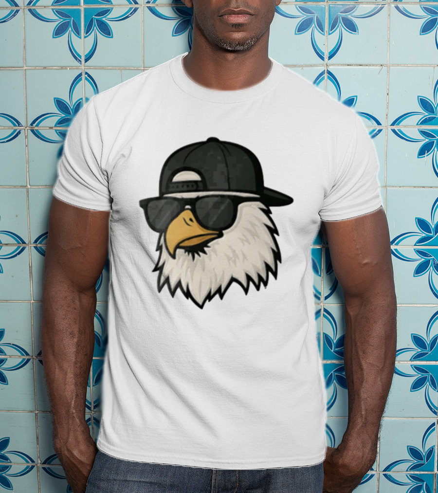Bald Eagle Cool Sunglasses Hat T-Shirt
