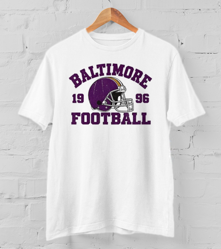 Baltimore Football 1996 Purple Helmet T-Shirt
