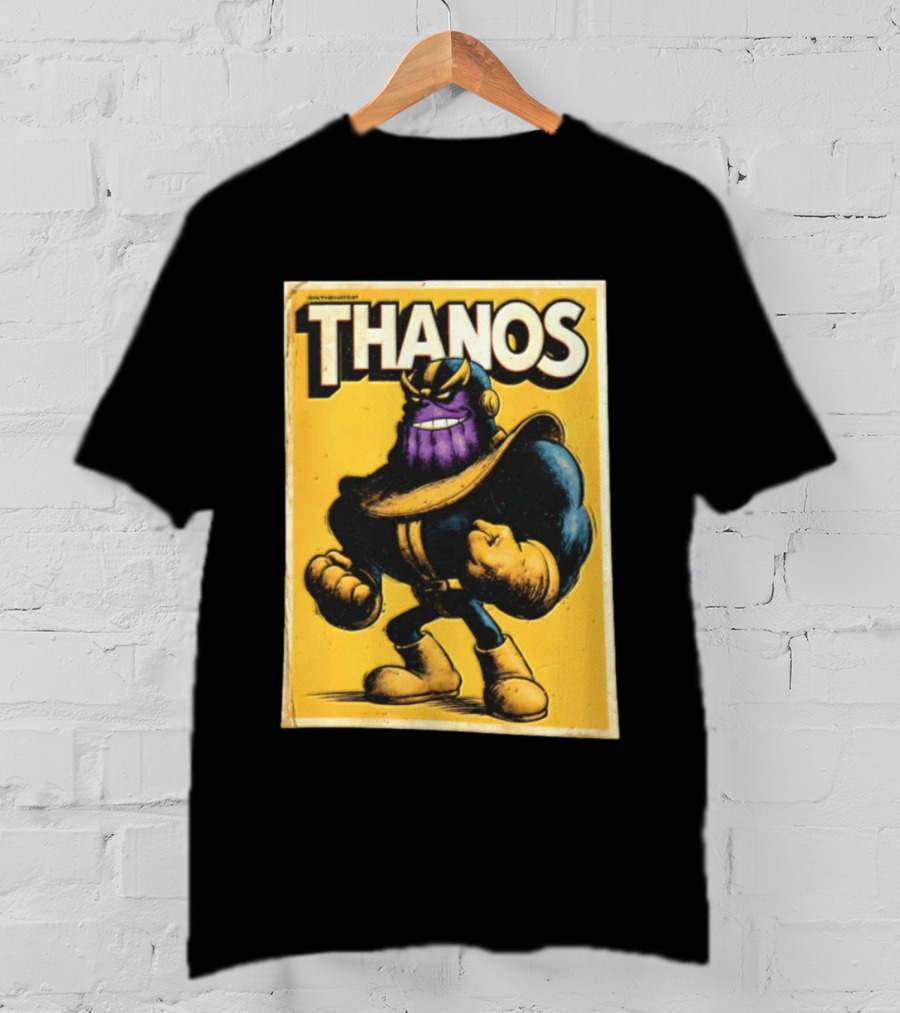Thanos Marvel Superhero Purple Alien Villain Clenched Fist T-Shirt
