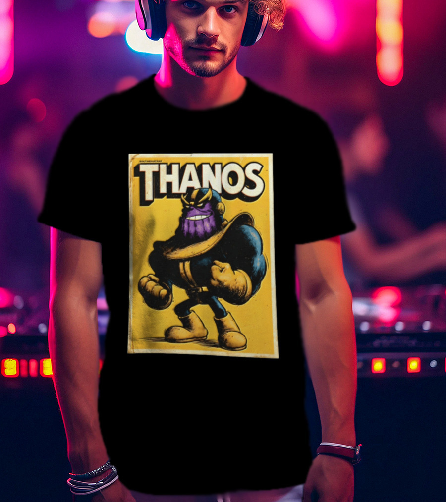 Thanos Marvel Superhero Purple Alien Villain Clenched Fist T-Shirt