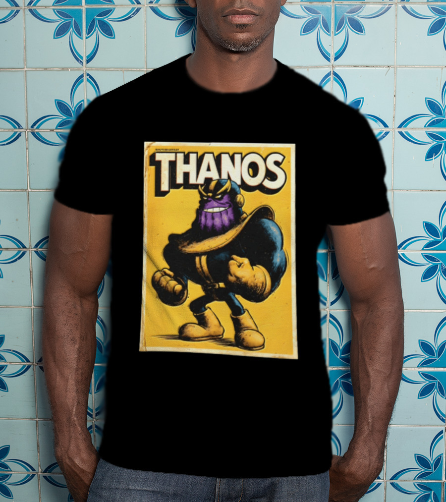 Thanos Marvel Superhero Purple Alien Villain Clenched Fist T-Shirt
