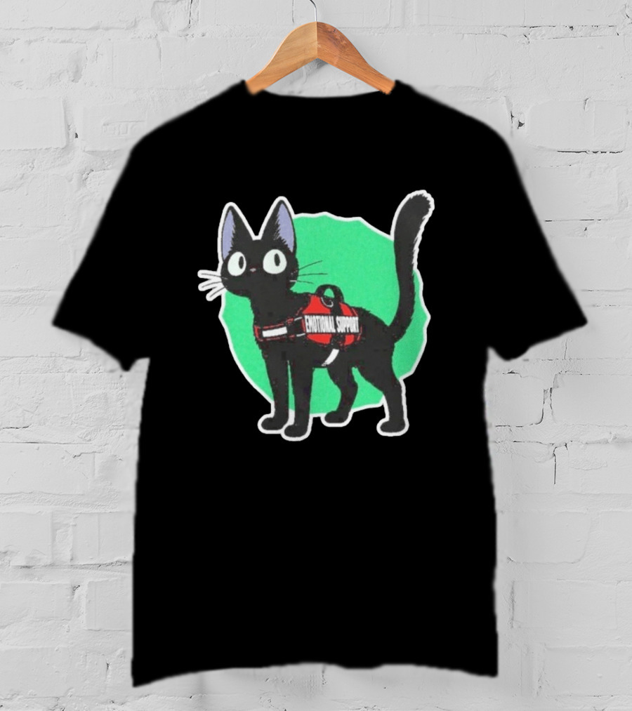 Jiji Kiki's Delivery Service Emotional Support Cat With Harness Patch T-Shirt