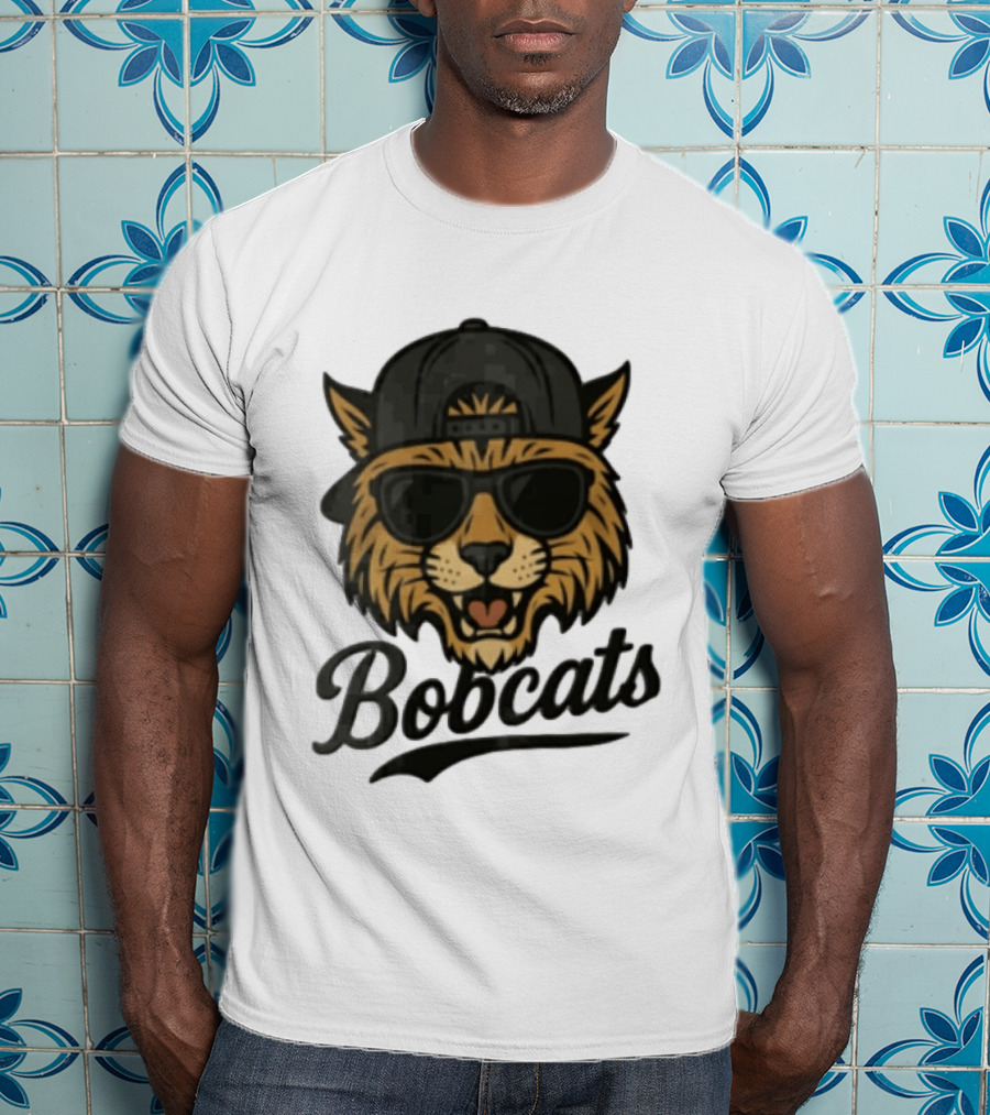Bobcats Cool Bobcat Sunglasses Baseball Cap T-Shirt
