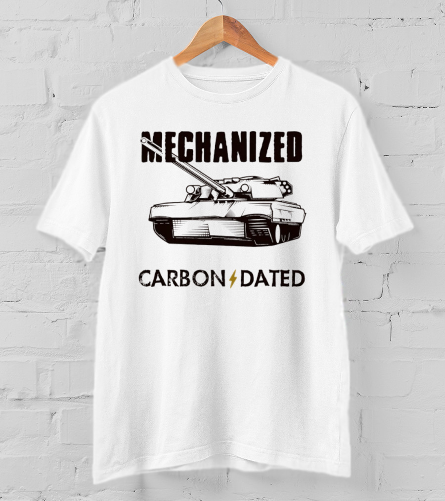 Mechanized Carbon Dated Tank Military Armored Vehicle T-Shirt
