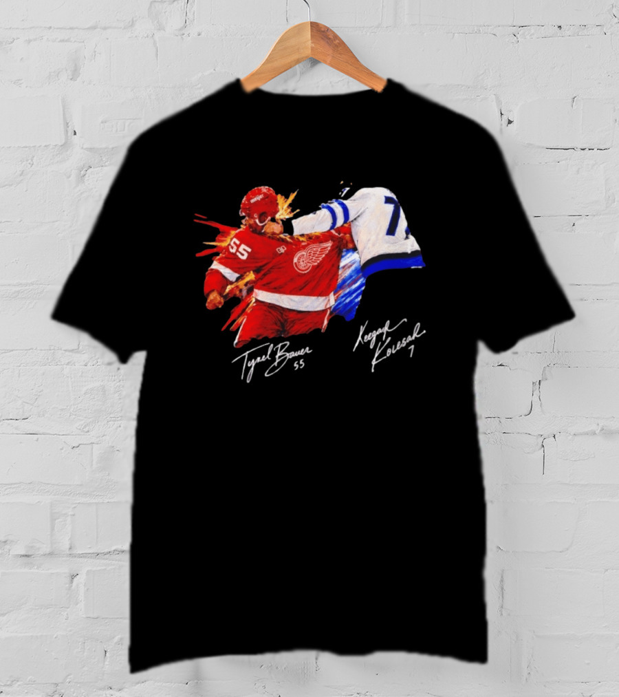 Tyrel Bauer 55 Vs Keegan Kolesar 7 Hockey Clash T-Shirt