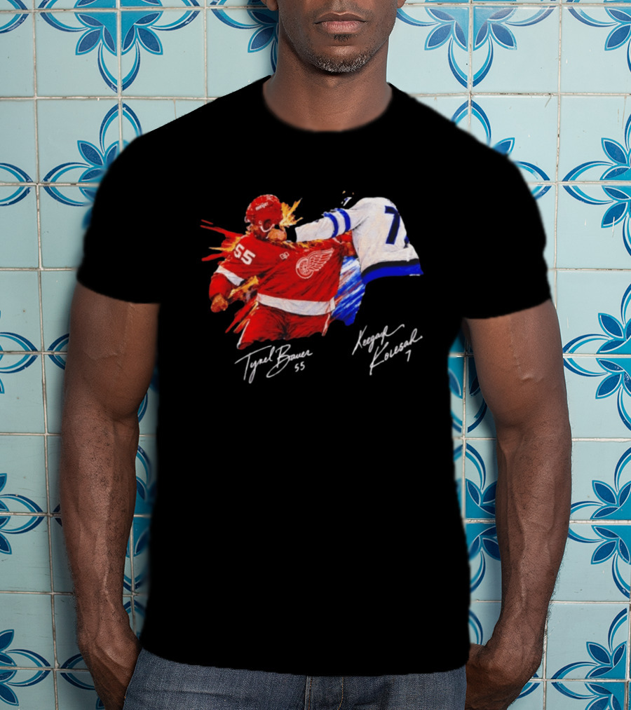 Tyrel Bauer 55 Vs Keegan Kolesar 7 Hockey Clash T-Shirt