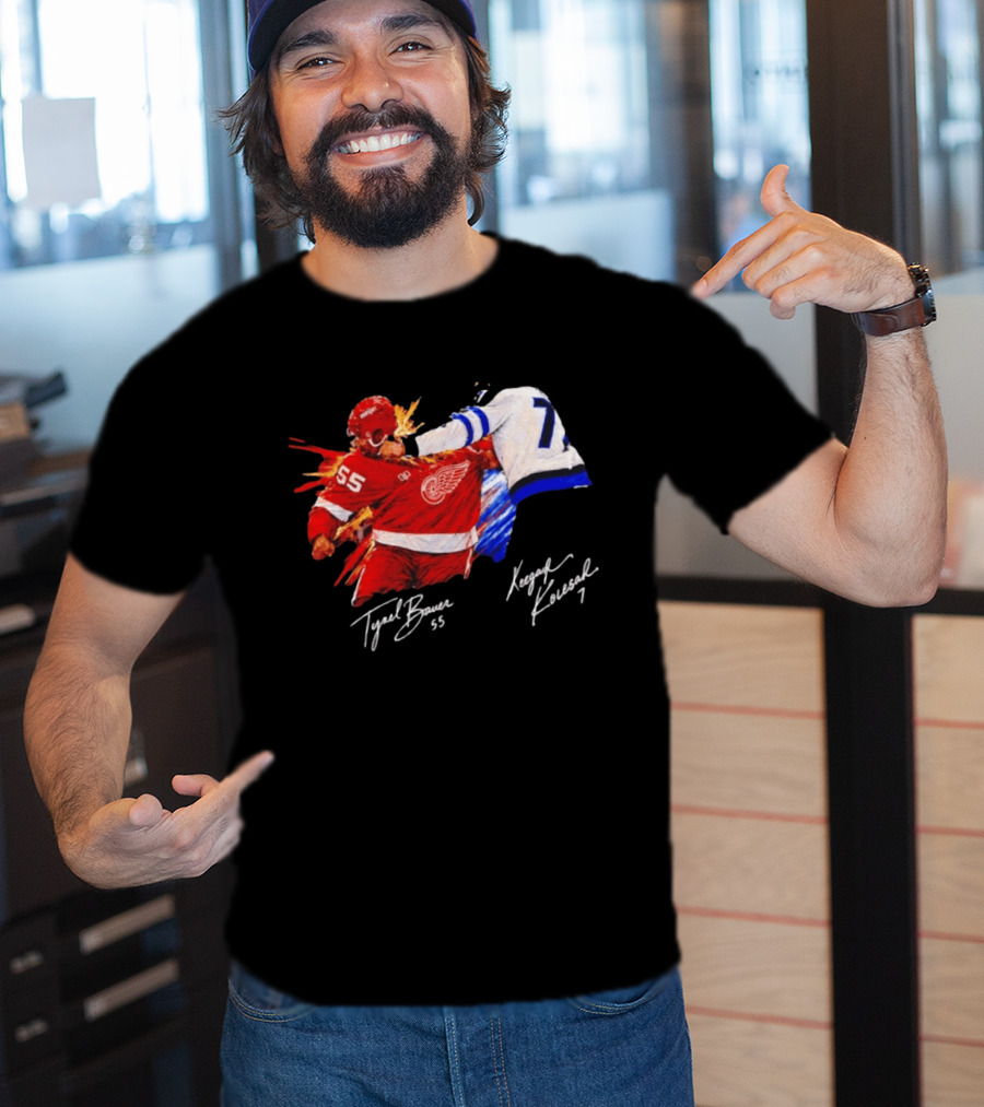 Tyrel Bauer 55 Vs Keegan Kolesar 7 Hockey Clash T-Shirt