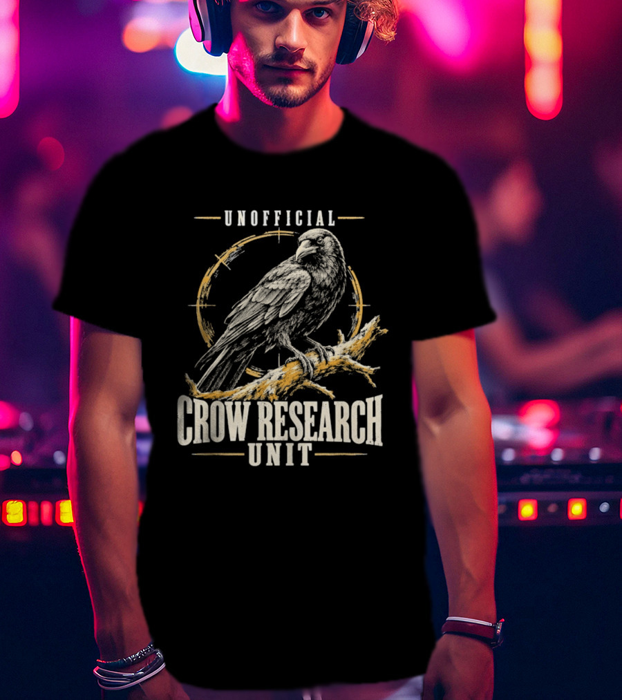 Unofficial Crow Research Unit Bird Ornithology T-Shirt
