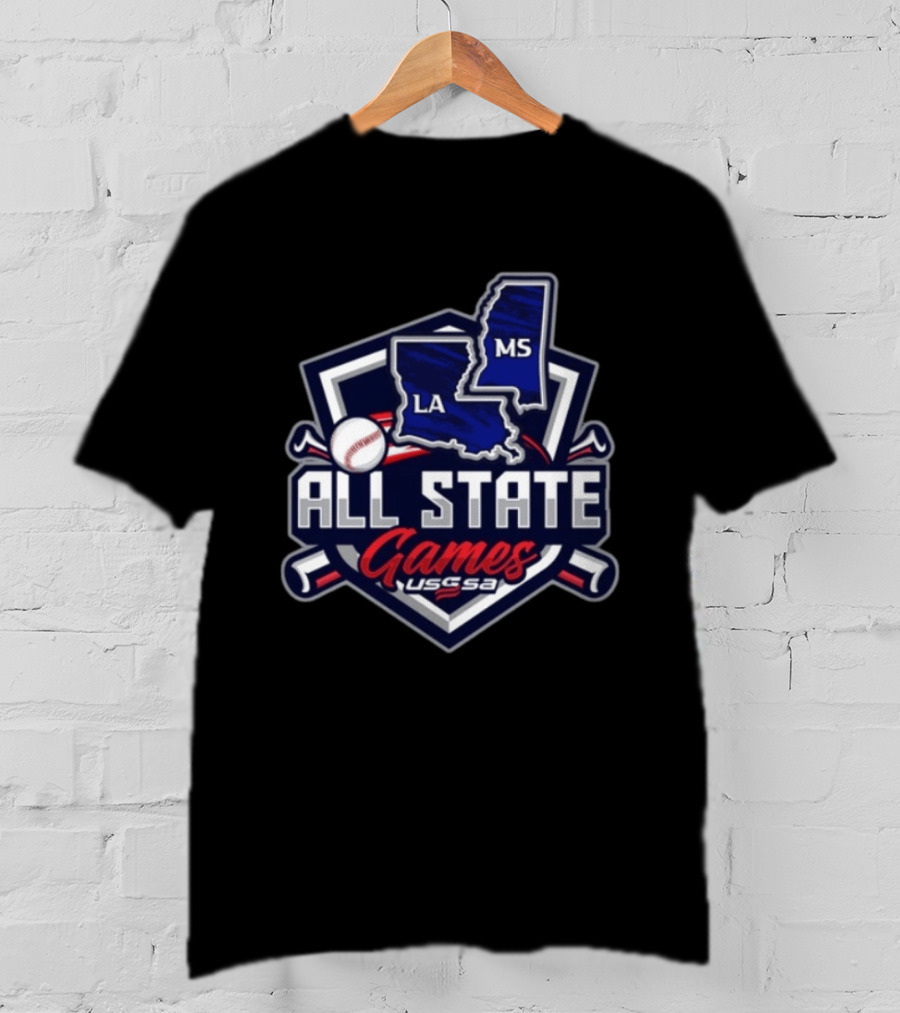 USSSA All State Games Louisiana Mississippi Baseball Event T-Shirt