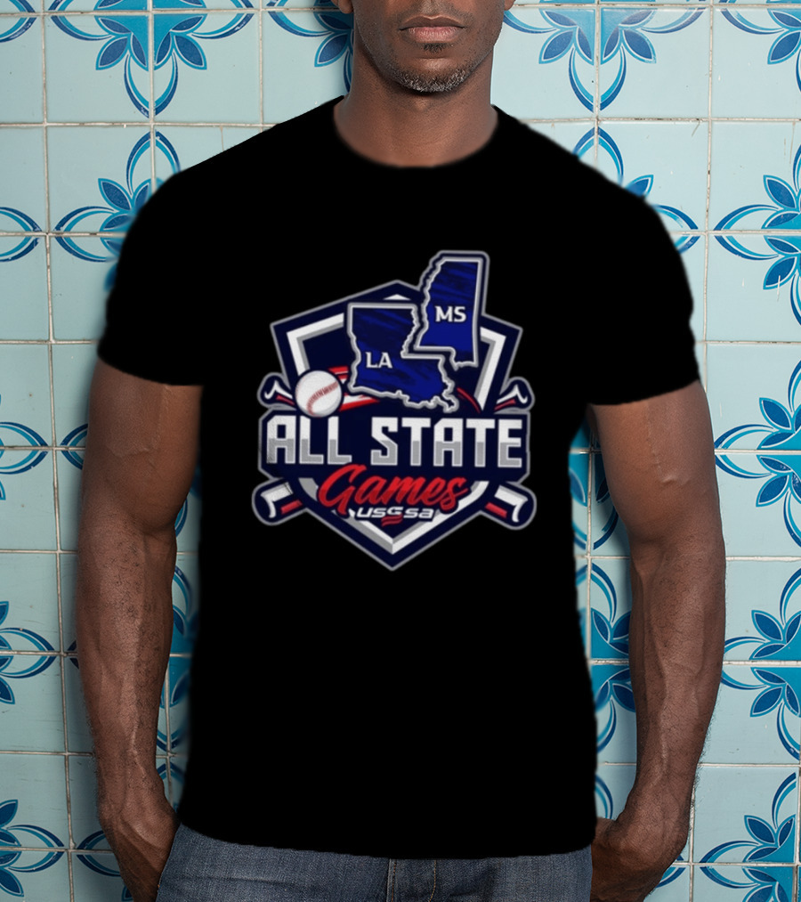 USSSA All State Games Louisiana Mississippi Baseball Event T-Shirt