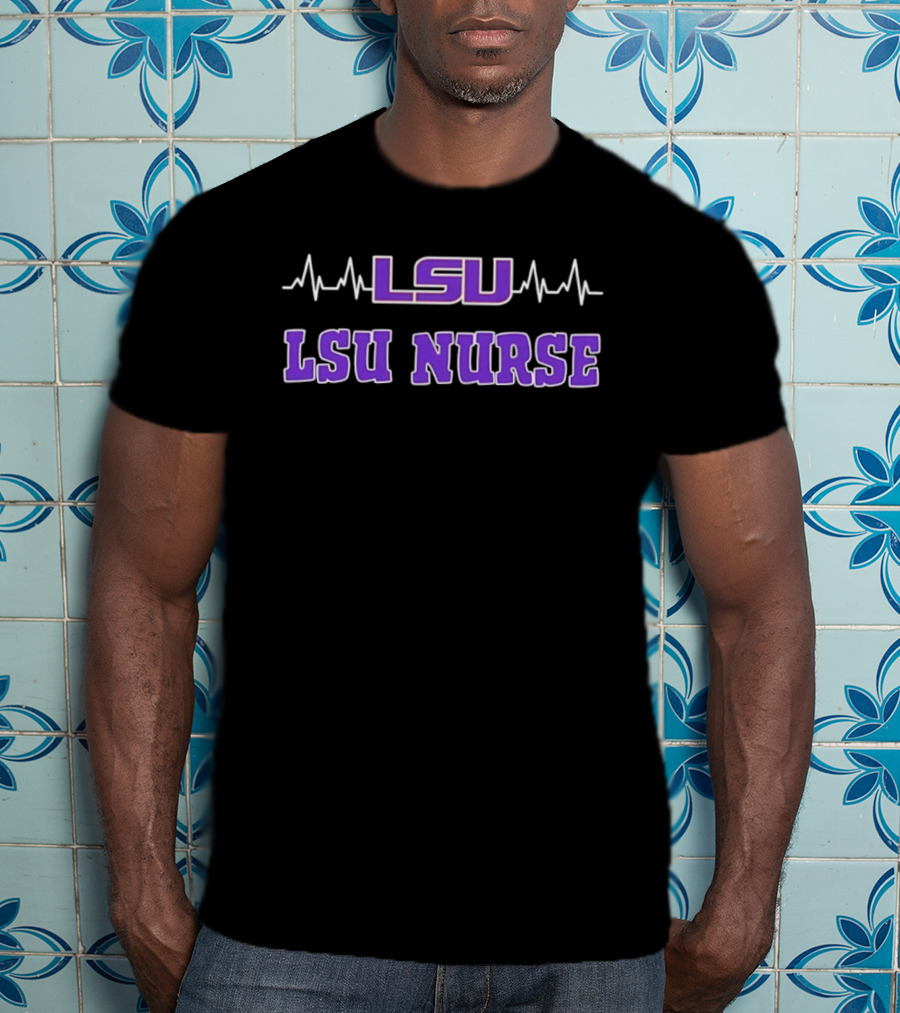 LSU Nurse Heartbeat Louisiana State University Tigers T-Shirt