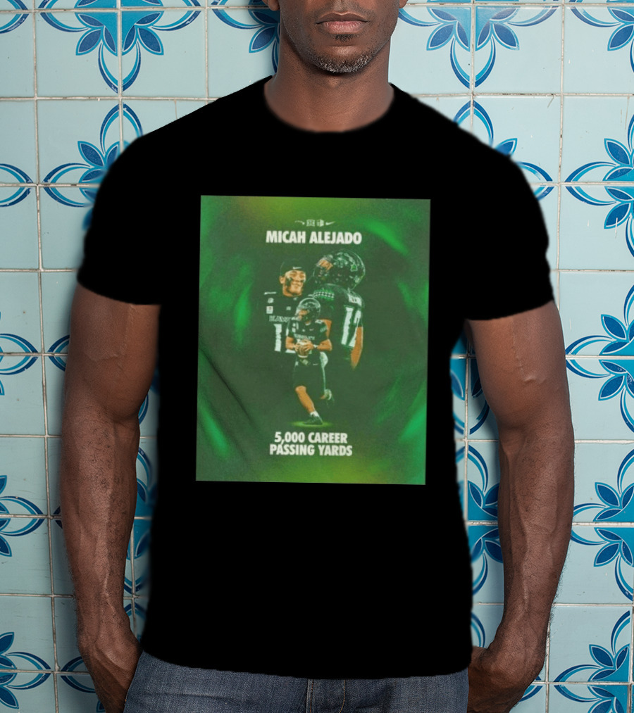 Micah Alejado 5000 Career Passing Yards Honolulu Football T-Shirt
