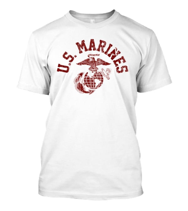 Distressed Eagle Globe Anchor U.S. Marines Semper Fidelis T-Shirt