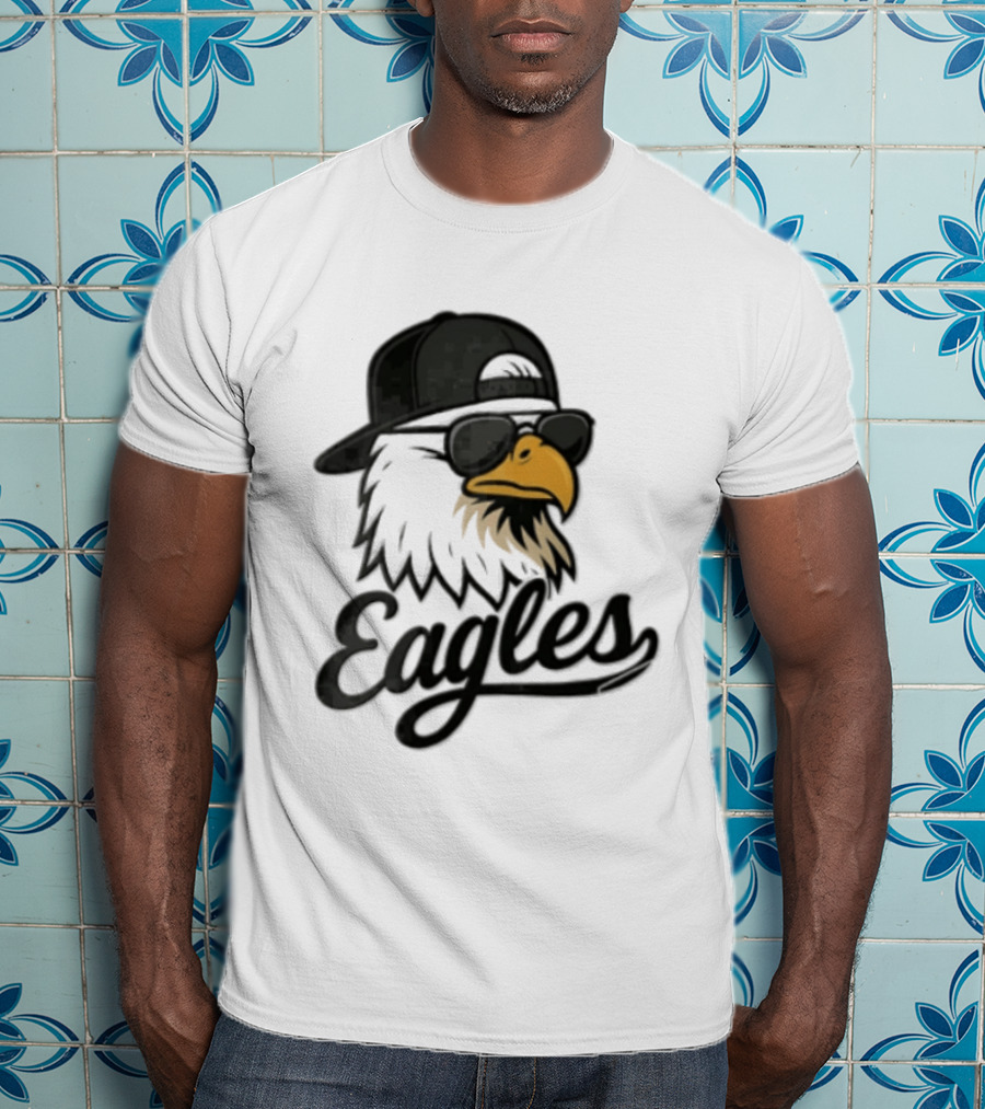 Philadelphia Eagles Eagle Sunglasses Baseball Cap Sports Fan T-Shirt
