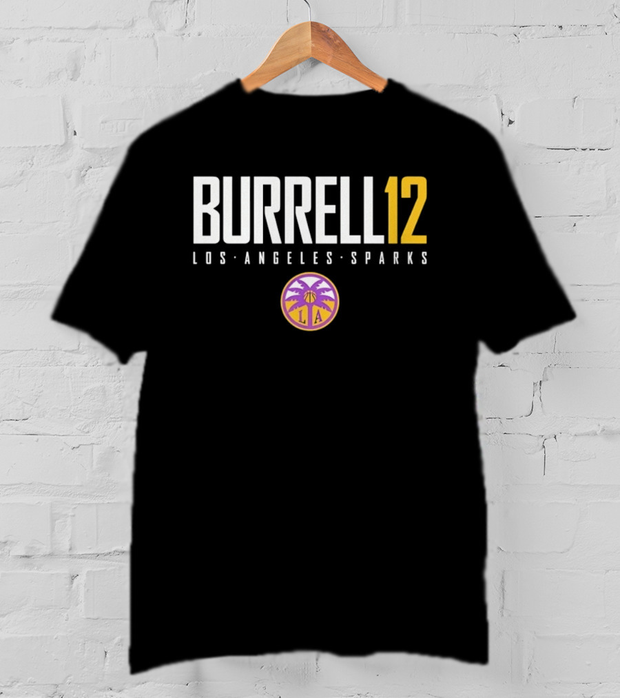 Burrell 12 Los Angeles Sparks WNBA Basketball T-Shirt