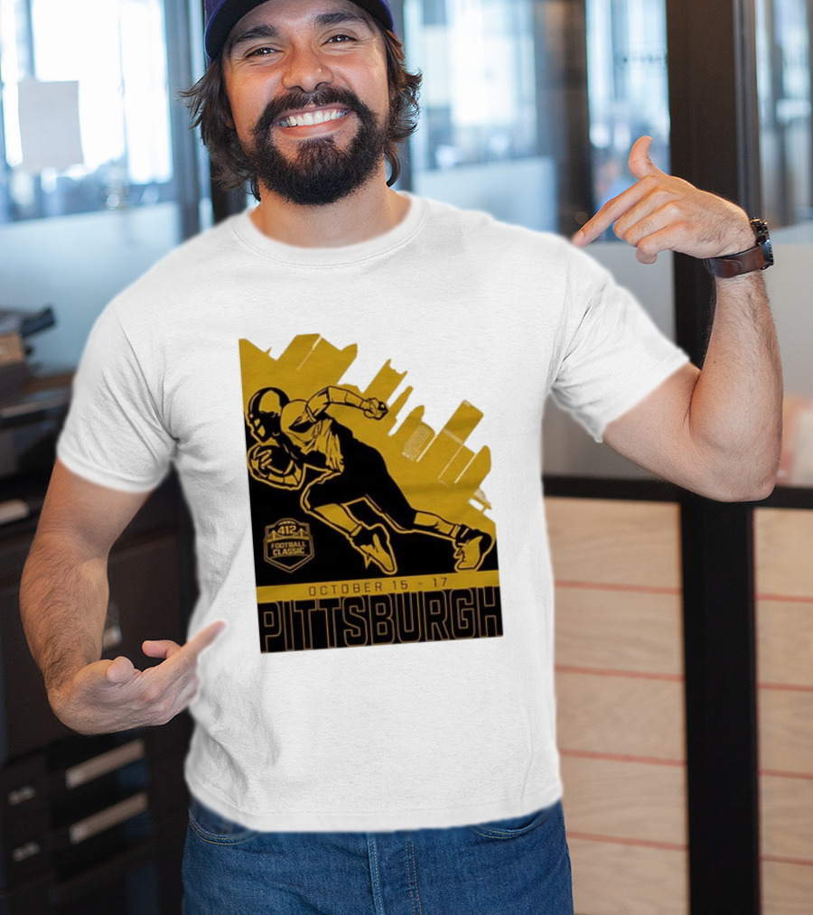Pittsburgh 412 Football Classic October 15 17 Running Player T-Shirt